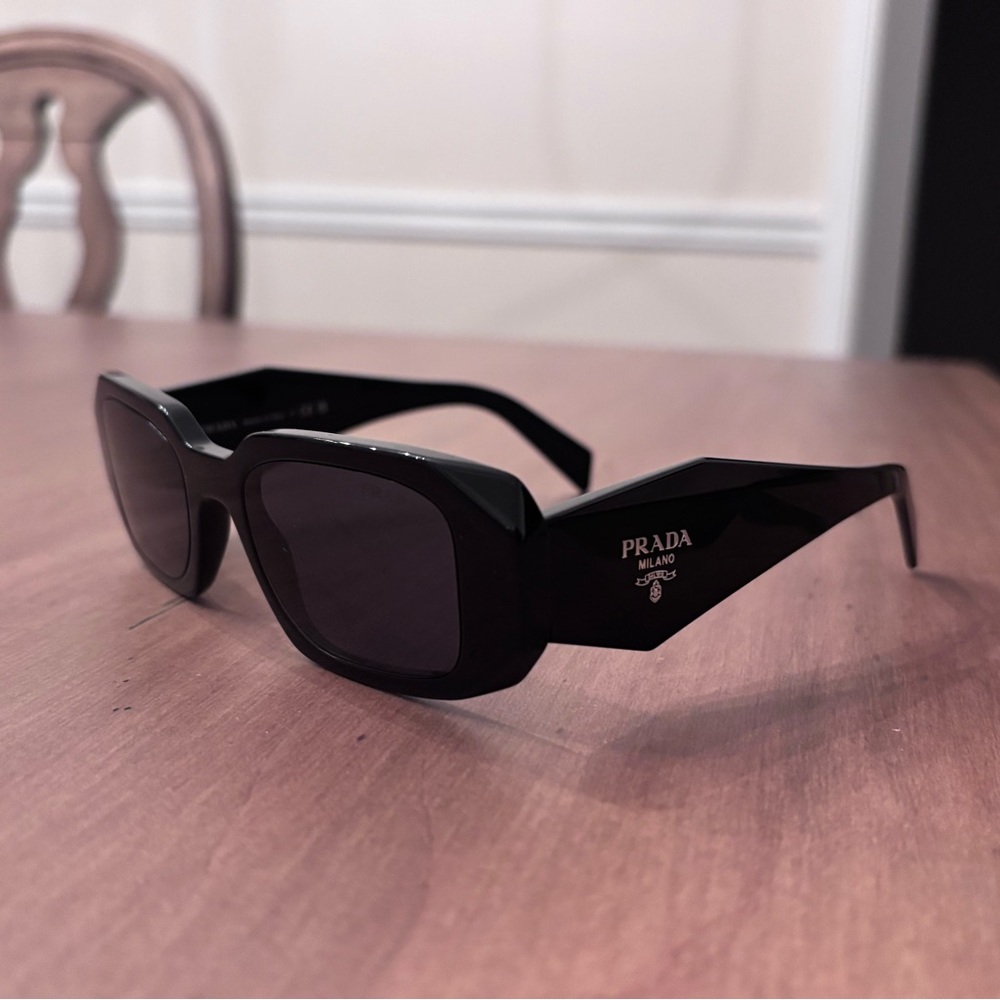 Prada Glossy Black Designer Sunglasses
